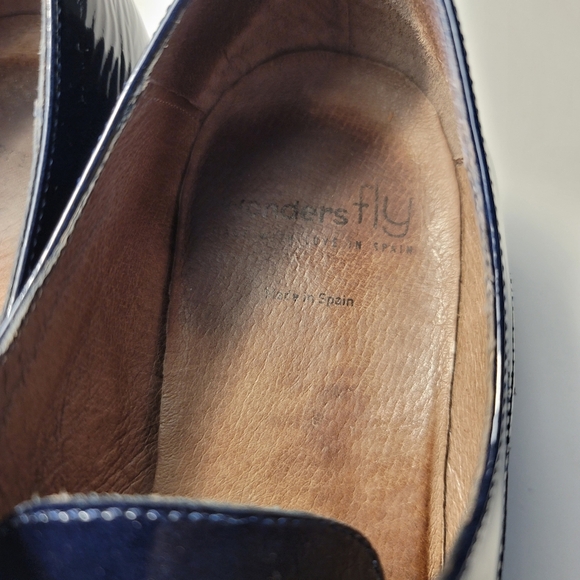 Wondersfly Patent Leather Lace-up Brogues Wedge Oxfords  - Sz 40 EU - Picture 8 of 10